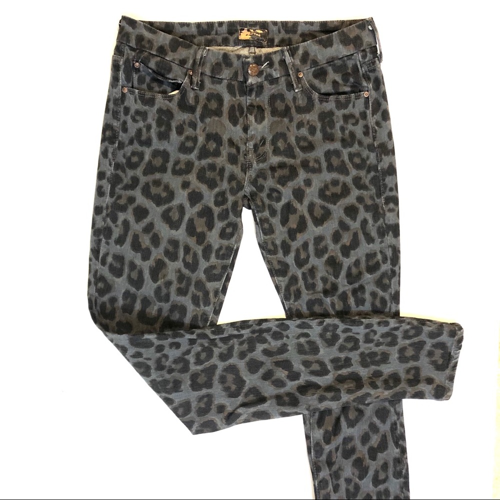 MOTHER The Looker Skinny jeans paw leopard sz 26